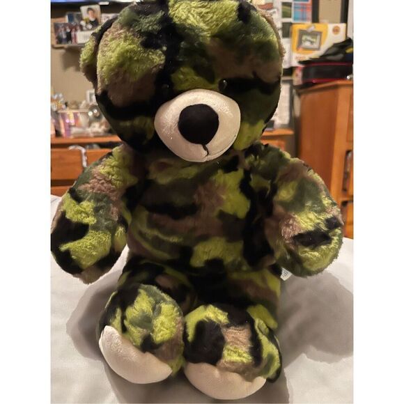 Build A Bear Toy's Teddy Bear Camouflage Bear Army Military Plush Stuffed 16" - Picture 14 of 14